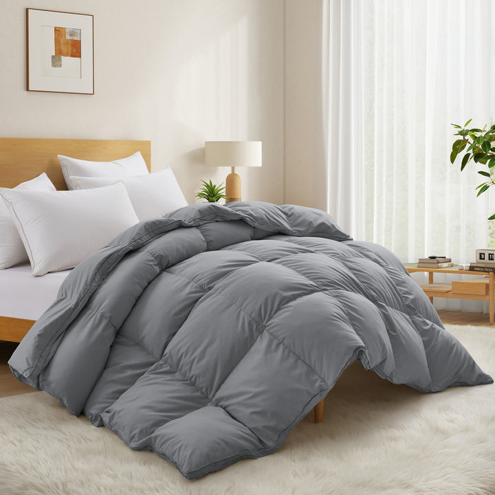 Peace Nest Goose Feather Down Fiber Comforter - Ultra Warmth Winter Duvet Insert - Hotel Luxury Bedding Comforter Heavy Image 8