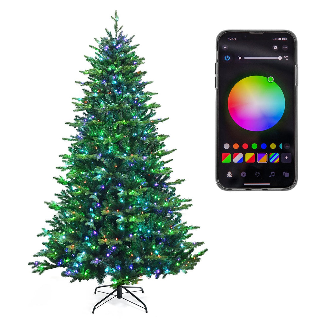 6/7/8 FT Pre-lit Artificial Christmas Tree w/ APP Control and 15 Lighting Modes Image 4