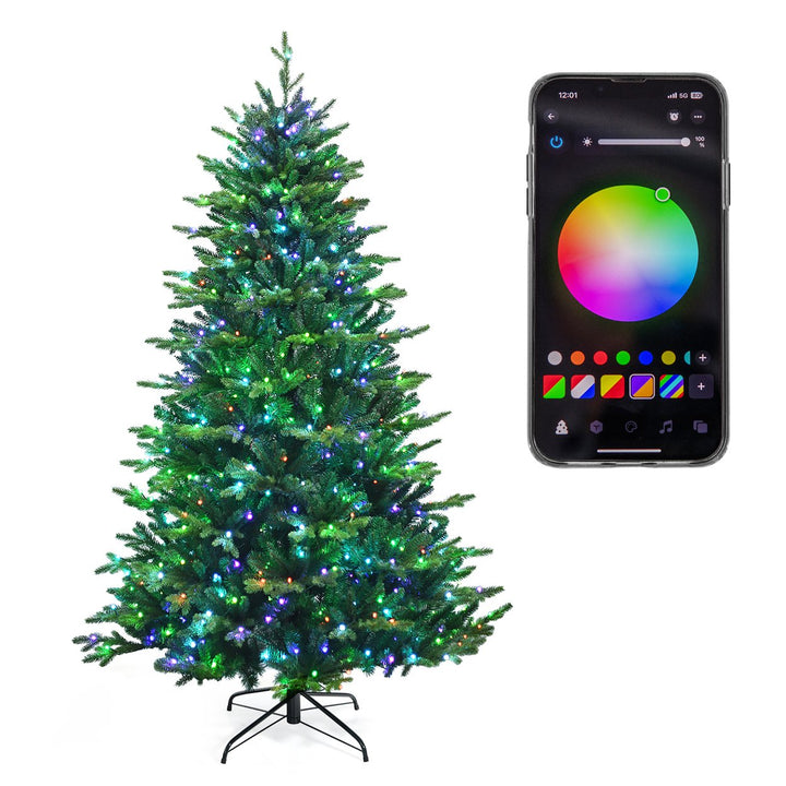 6/7/8 FT Pre-lit Artificial Christmas Tree w/ APP Control and 15 Lighting Modes Image 5