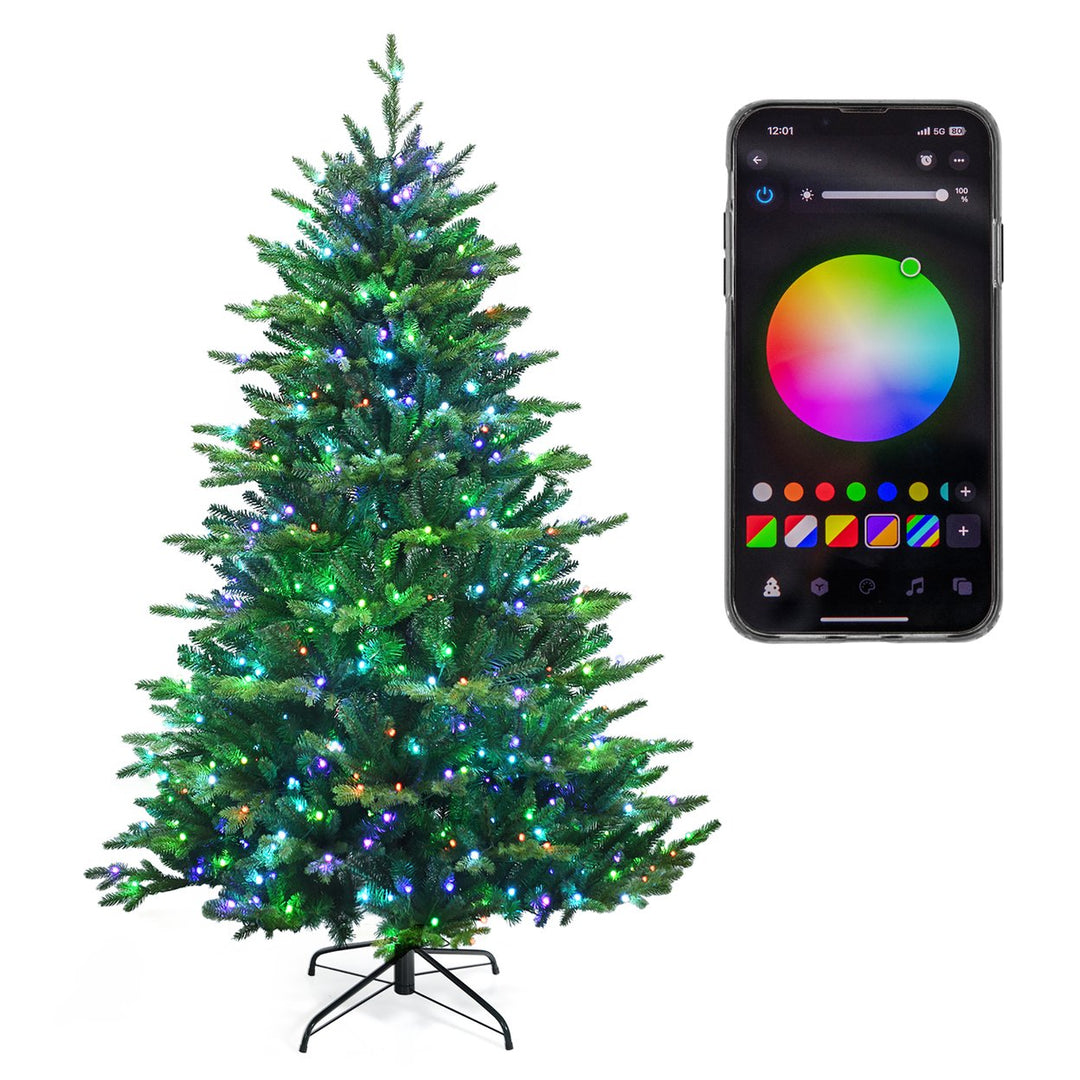 6/7/8 FT Pre-lit Artificial Christmas Tree w/ APP Control and 15 Lighting Modes Image 6