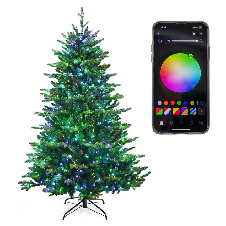 6/7/8 FT Pre-lit Artificial Christmas Tree w/ APP Control and 15 Lighting Modes Image 1