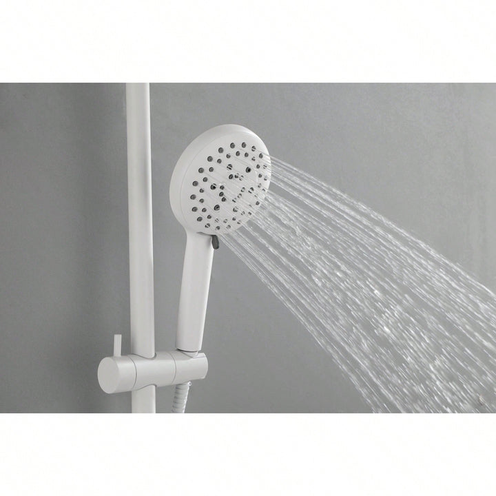 10" Rain Showerhead, 4-Function Hand Shower, Adjustable Slide Bar And Soap Dish Image 6