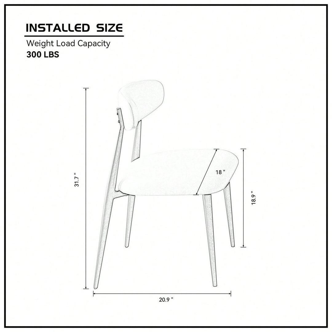 (Set Of 6) Dining Chairs, Upholstered Chairs With Metal Legs For Kitchen Dining Room Image 11