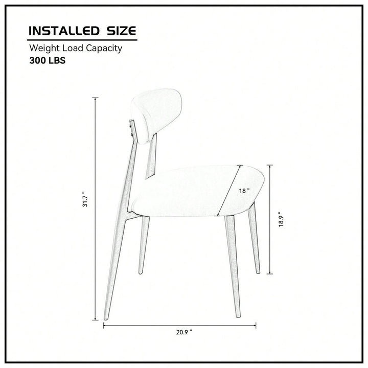 (Set Of 6) Dining Chairs, Upholstered Chairs With Metal Legs For Kitchen Dining Room Image 11