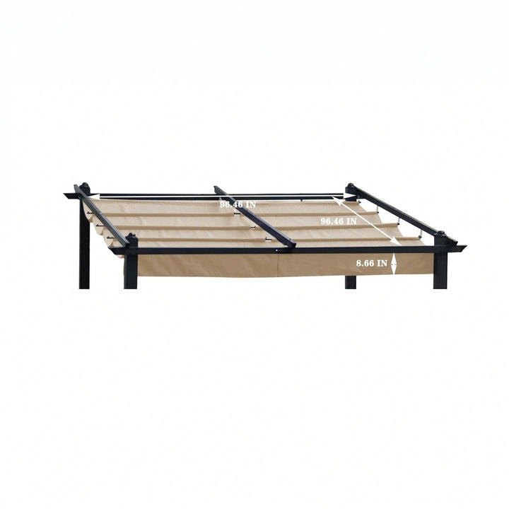 10 10 Ft. Pergola Replacement Canopy - UV-Protected Polyester Fabric, Easy Assembly, 1 Year Warranty Image 1