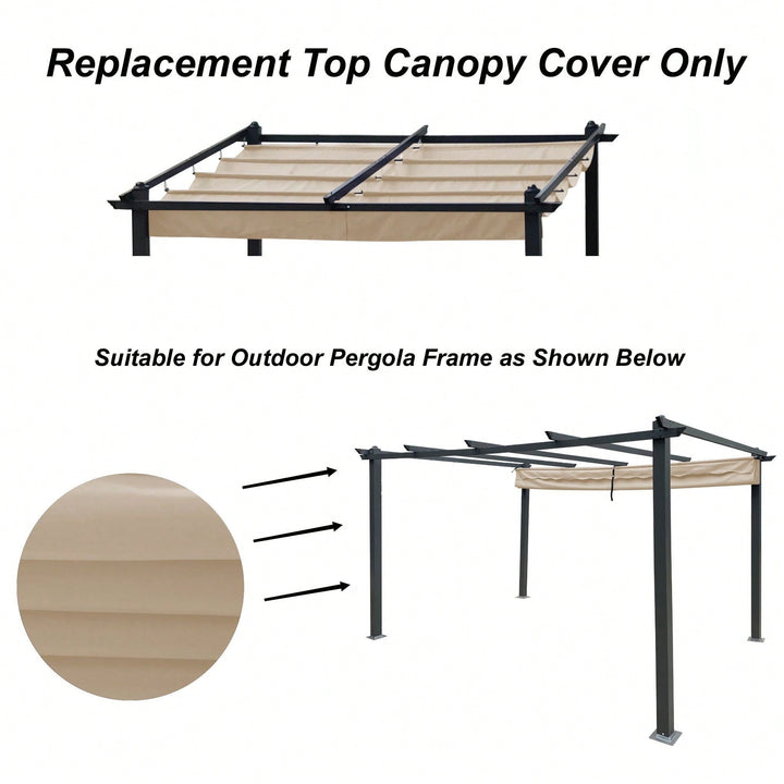 10 10 Ft. Pergola Replacement Canopy - UV-Protected Polyester Fabric, Easy Assembly, 1 Year Warranty Image 3