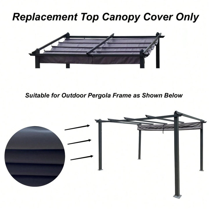 10x10 Ft. Pergola Replacement Canopy - UV Protection, Water-Repellent, Easy Assembly Image 8