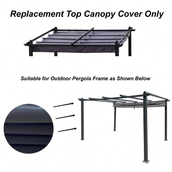 13 X 10 Ft Outdoor Patio Retractable Pergola Sun-Shelter Canopy Replacement Canopy Top Cover Fabric Image 5