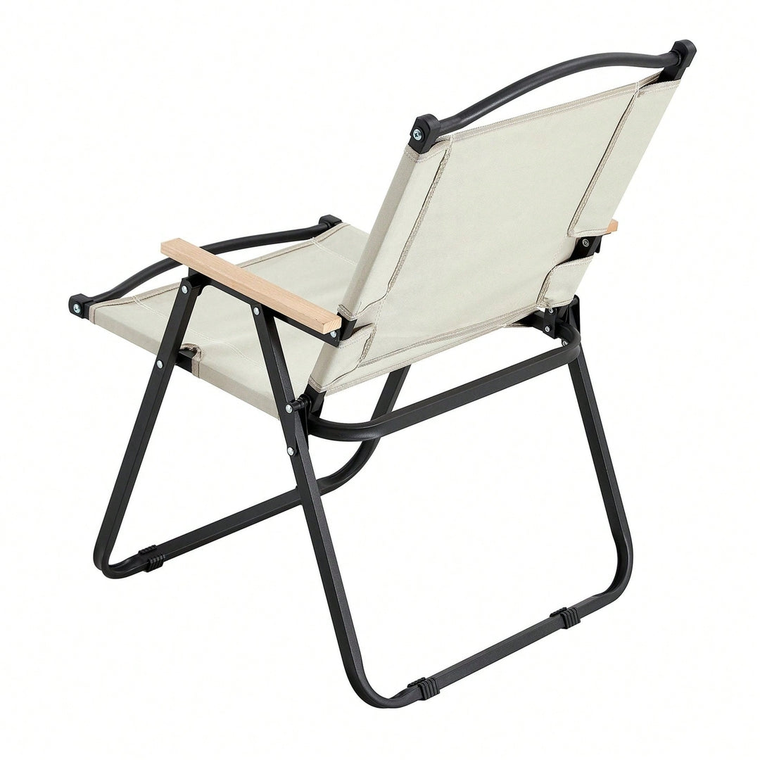 2-Piece Folding Outdoor Chair For Indoor, Outdoor Camping, Picnics, Beach,Backyard, BBQ, Party, Patio Image 5