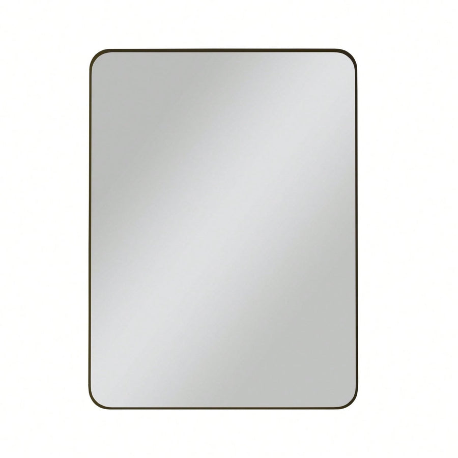 24x36 Inch Wall Mounted Rectangular Mirror Metal Framed Mirror, For Bathroom, Living Room, Bedroom Image 1