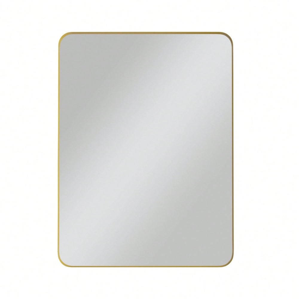 24x36 Inch Wall Mounted Rectangular Mirror Metal Framed Mirror, For Bathroom, Living Room, Bedroom Image 2