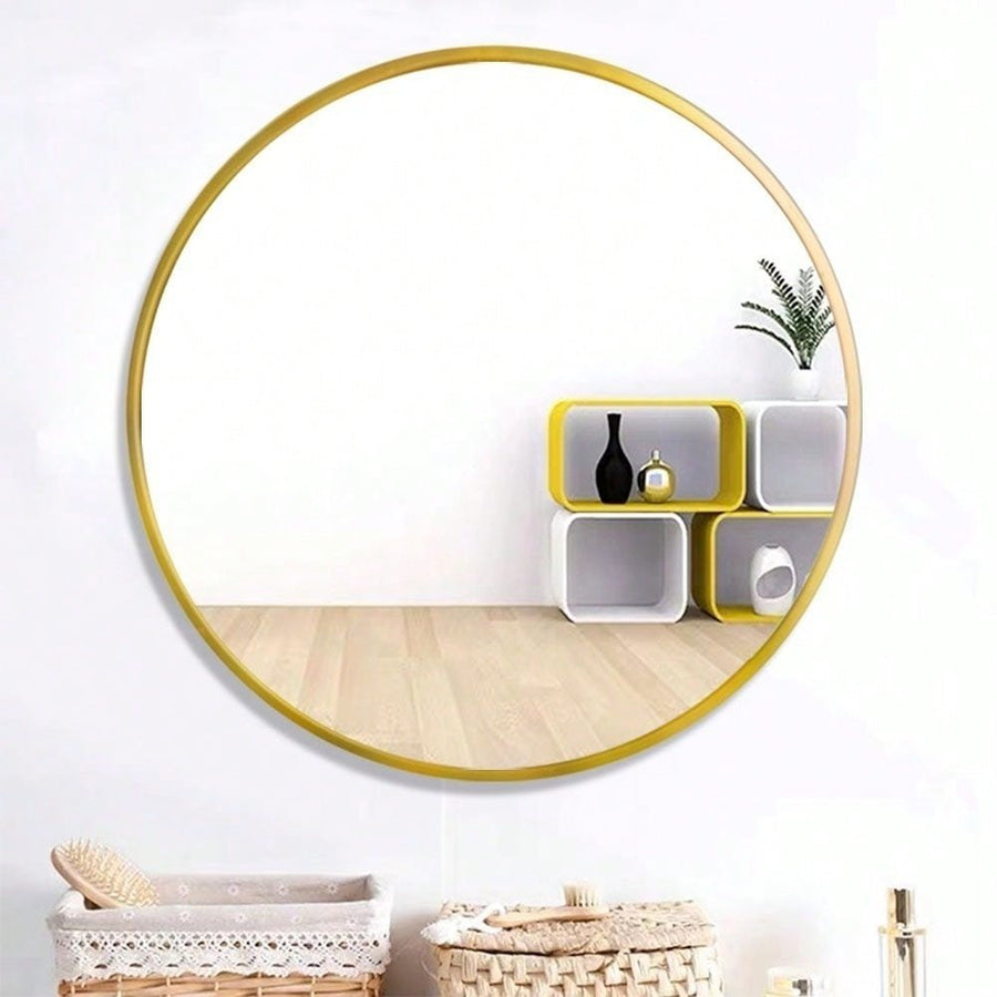 32" Wall Circle Mirror For Bathroom, Round Mirror For Wall, 20 Inch Hanging Round Mirror For Living Room, Vanity, Image 1