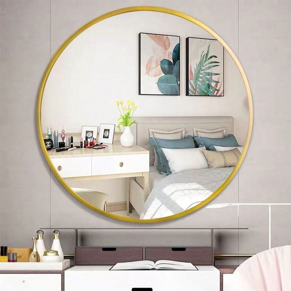 32" Wall Circle Mirror For Bathroom, Round Mirror For Wall, 20 Inch Hanging Round Mirror For Living Room, Vanity, Image 4