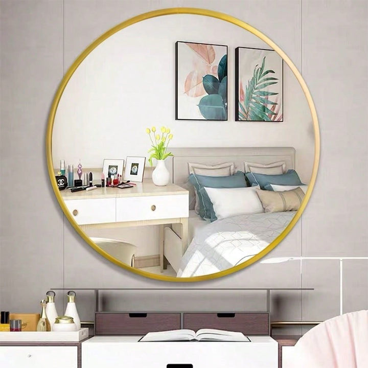 32" Wall Circle Mirror For Bathroom, Round Mirror For Wall, 20 Inch Hanging Round Mirror For Living Room, Vanity, Image 4