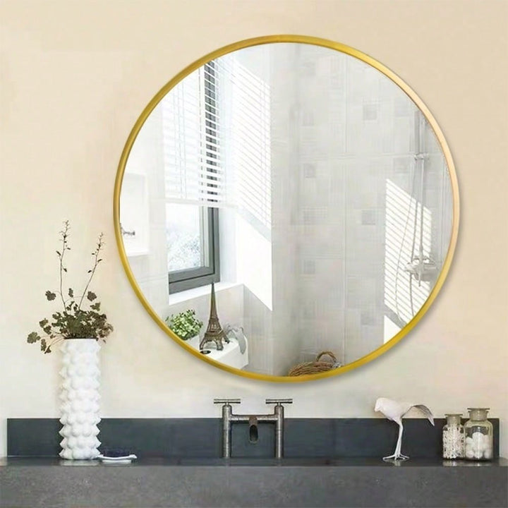 32" Wall Circle Mirror For Bathroom, Round Mirror For Wall, 20 Inch Hanging Round Mirror For Living Room, Vanity, Image 5