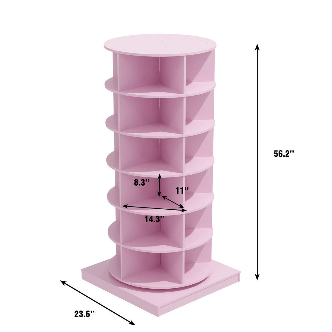 360 Rotating Shoe Organizer, 6 Tier Shoe Cabinet Holds Up To 24 Pairs, Space Saving Spinning Shoe Rack For Closet, Image 5