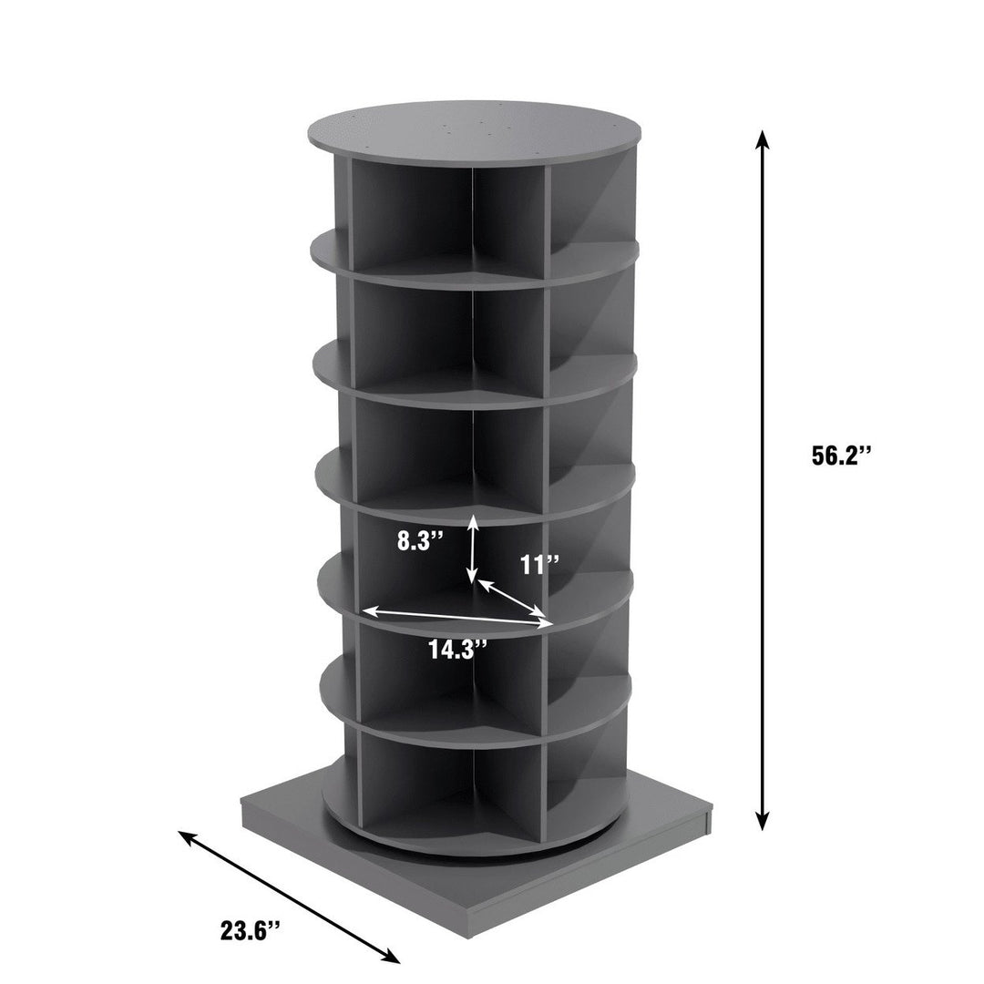 360 Rotating Shoe Organizer, 6 Tier Shoe Cabinet Holds Up To 24 Pairs, Space Saving Spinning Shoe Rack For Closet, Image 10