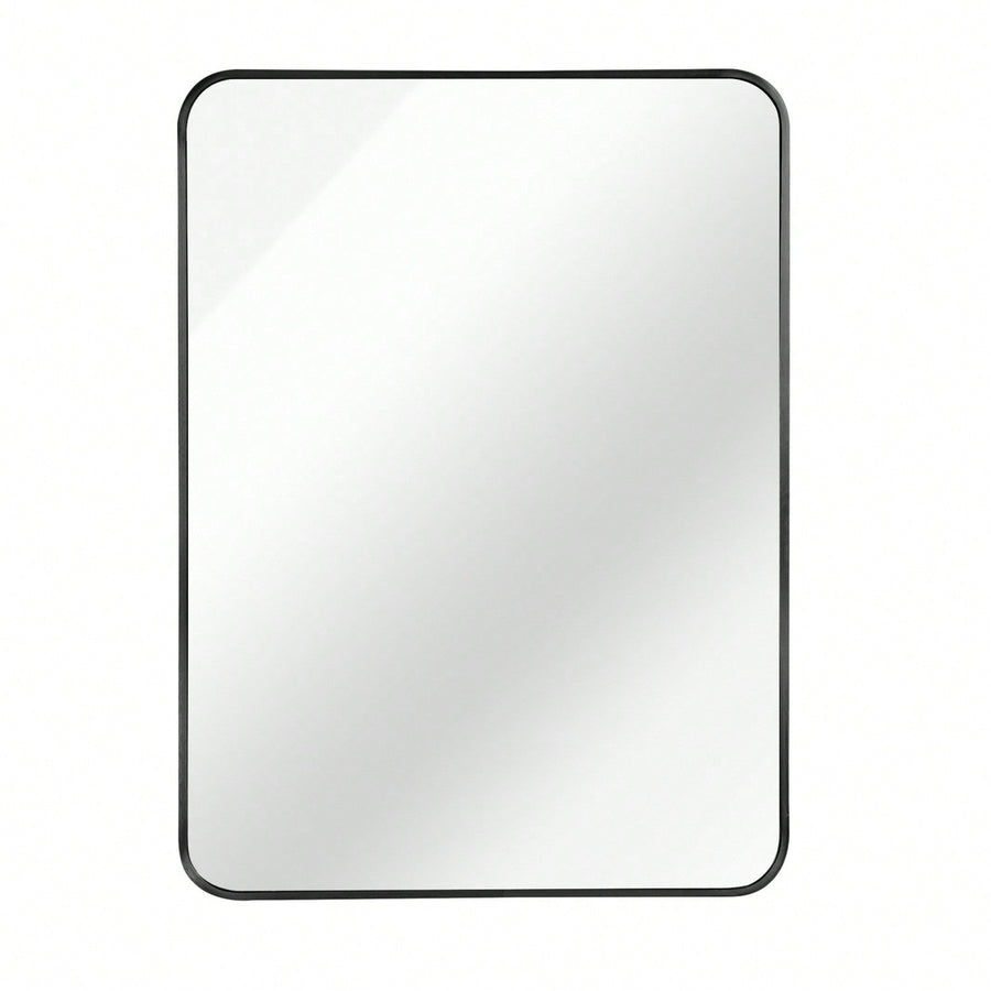 22x30 Inch Modern Metal Bathroom Mirror with HD Glass Anti-Rust Frame Shatterproof Film Easy Installation Contemporary Image 1