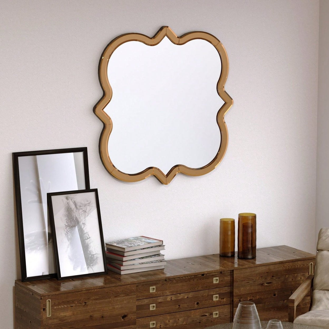 24" Wall-Mounted Silver Decorative Round Wall Mirror For Home, Living Room, Bedroom, Entryway Image 6