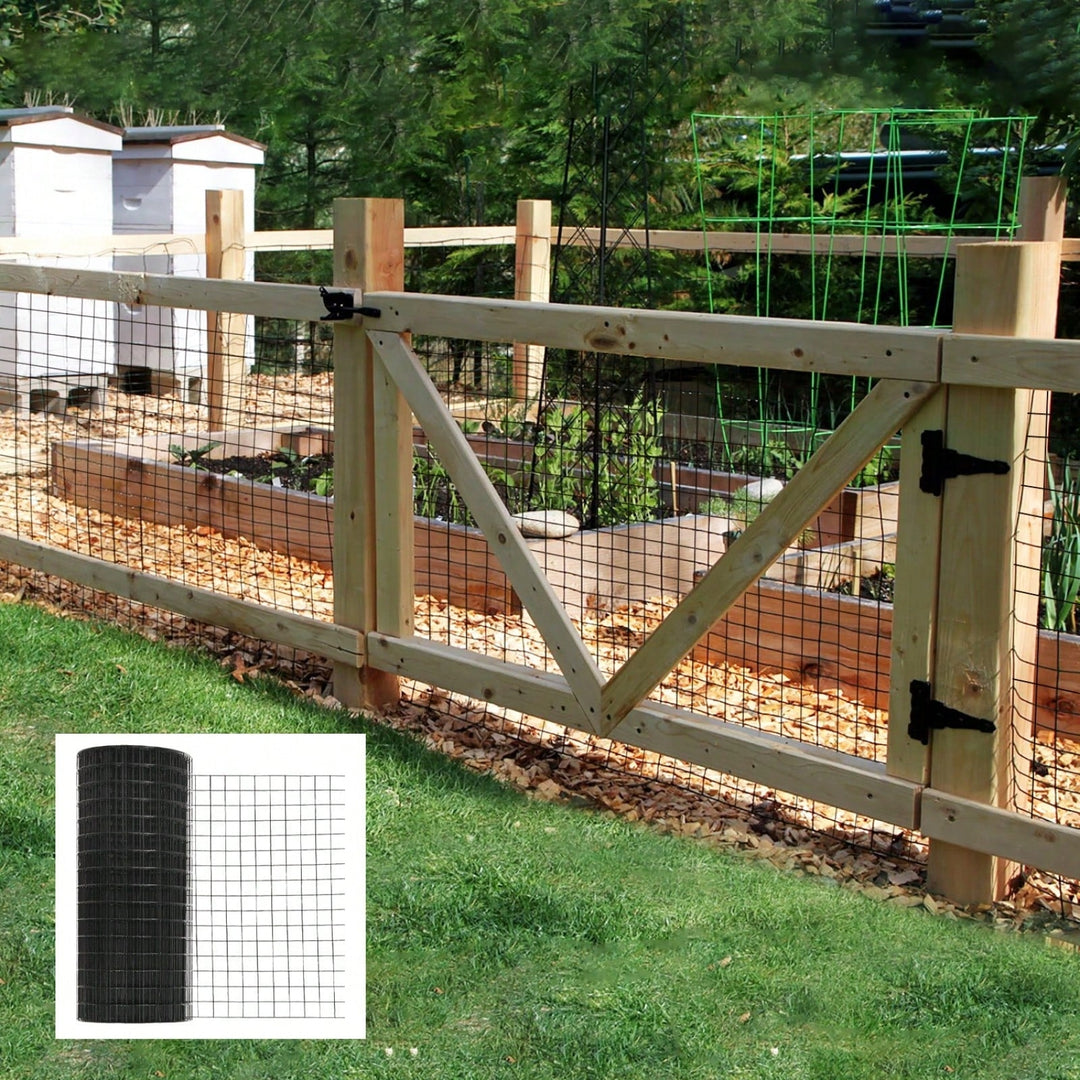 36 Inch x 50 Ft Black Vinyl Coated Hardware Cloth 19 Gauge 1/4 Inch Welded Wire Fence for Poultry and Chicken Coops Image 4