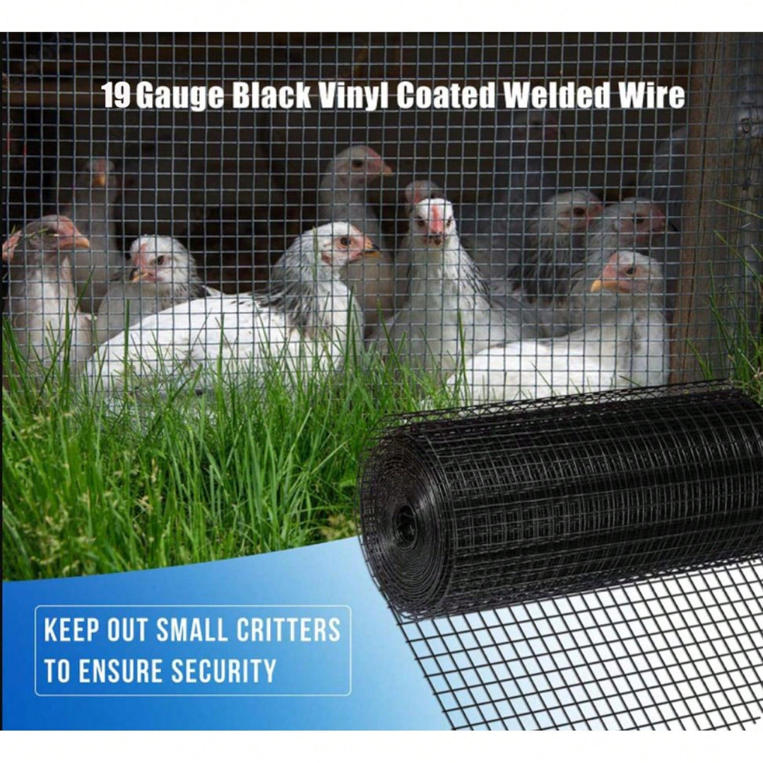 36 Inch x 50 Ft Black Vinyl Coated Hardware Cloth 19 Gauge 1/4 Inch Welded Wire Fence for Poultry and Chicken Coops Image 6