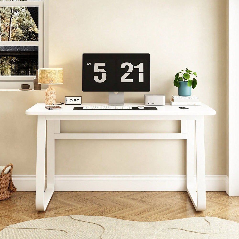 39.3 Inch Modern Simple Computer Desk For Home Office Small Writing Table Study Corner Workstation Image 2