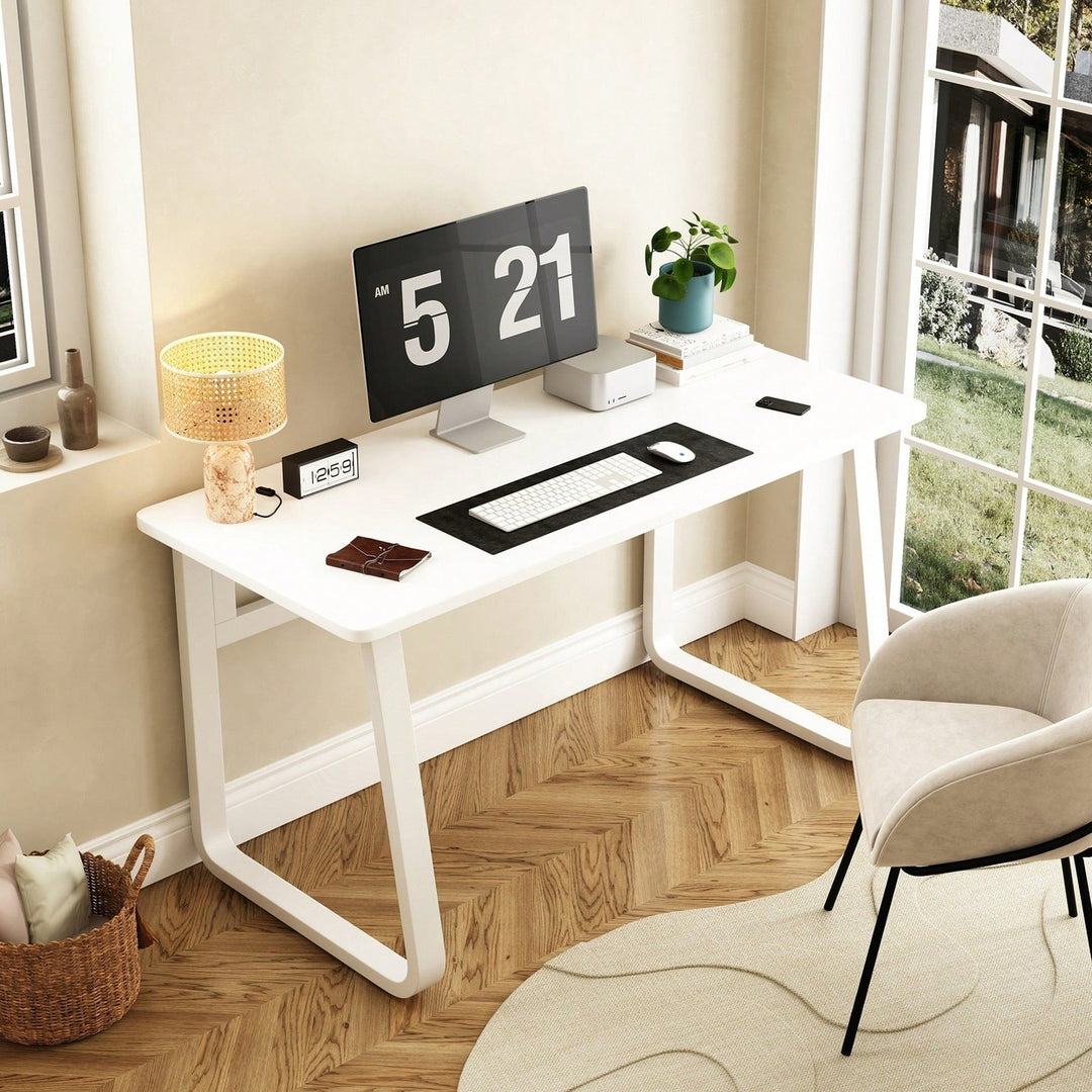 39.3 Inch Modern Simple Computer Desk For Home Office Small Writing Table Study Corner Workstation Image 3