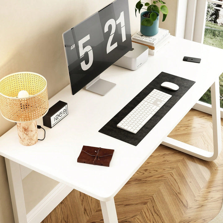 39.3 Inch Modern Simple Computer Desk For Home Office Small Writing Table Study Corner Workstation Image 4