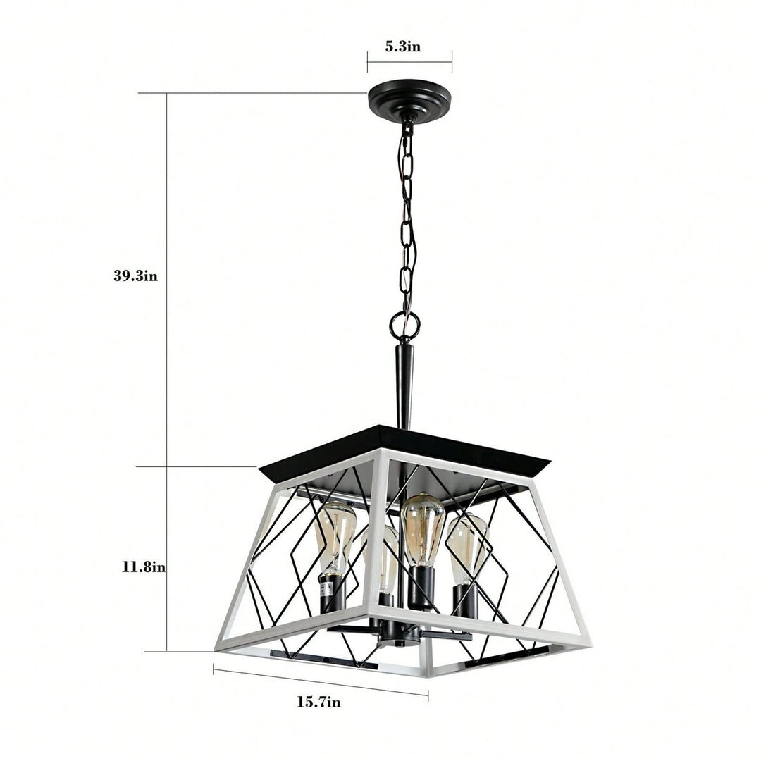 4-Light Farmhouse Chandeliers For Dining Room(No Bulbs) Image 2