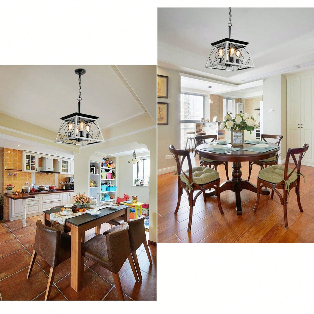 4-Light Farmhouse Chandeliers For Dining Room(No Bulbs) Image 8