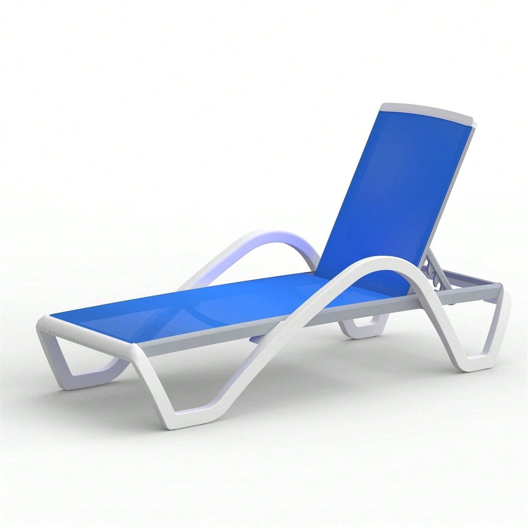 Adjustable Aluminum Pool Lounge Chairs With Arm All Weather Pool Chairs For Outside,In-Pool,Lawn Image 1