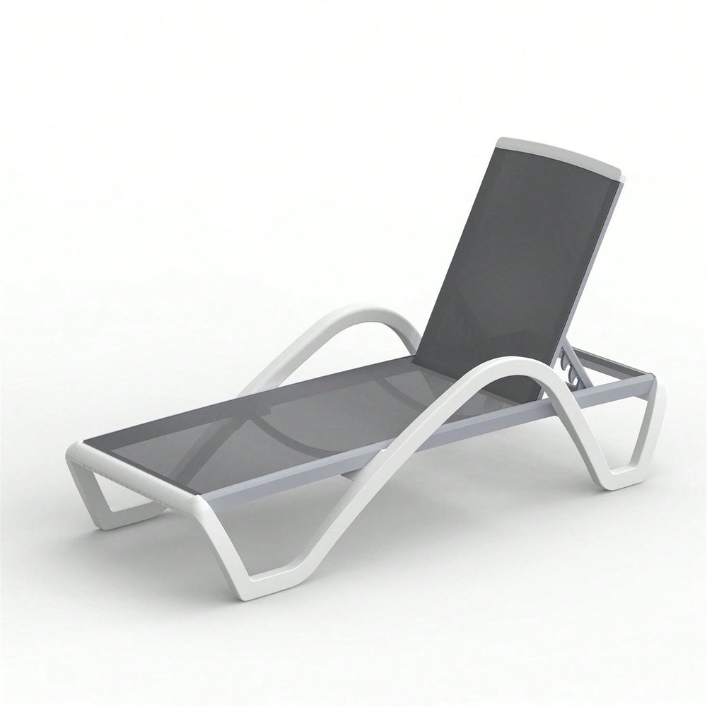 Adjustable Aluminum Pool Lounge Chairs With Arm All Weather Pool Chairs For Outside,In-Pool,Lawn Image 2