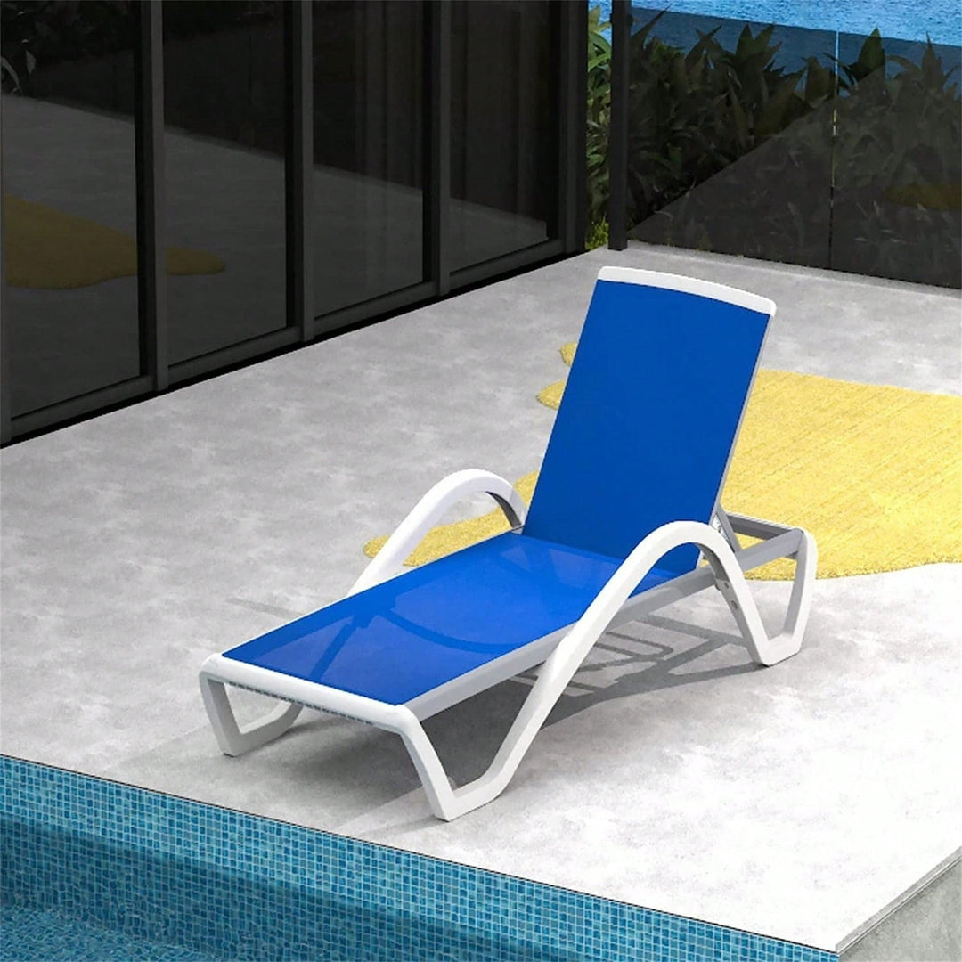 Adjustable Aluminum Pool Lounge Chairs With Arm All Weather Pool Chairs For Outside,In-Pool,Lawn Image 6