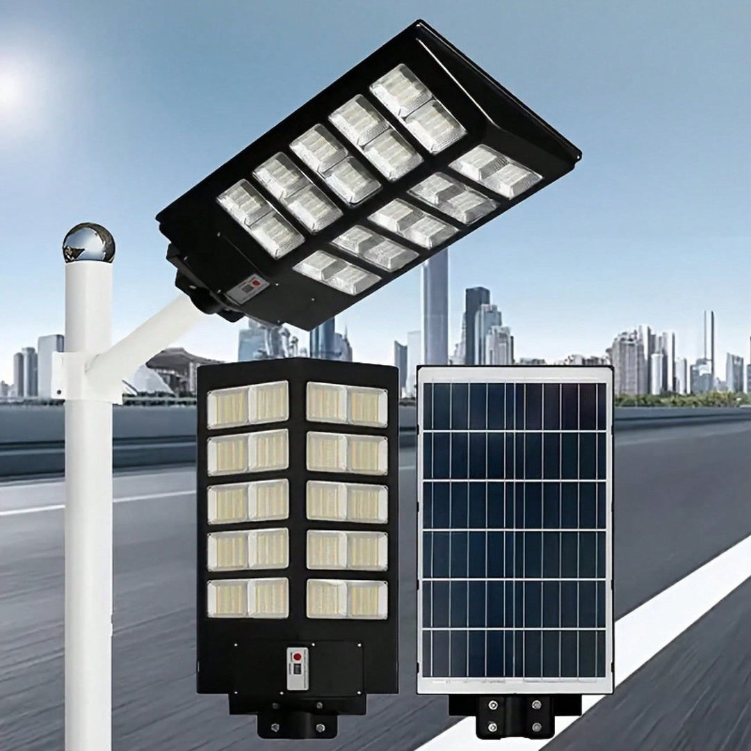 800W Solar LED Street Light with Motion Sensor Remote Control for Outdoor Security and Flood Lighting Image 2