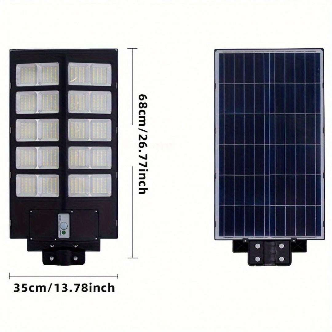 800W Solar LED Street Light with Motion Sensor Remote Control for Outdoor Security and Flood Lighting Image 5