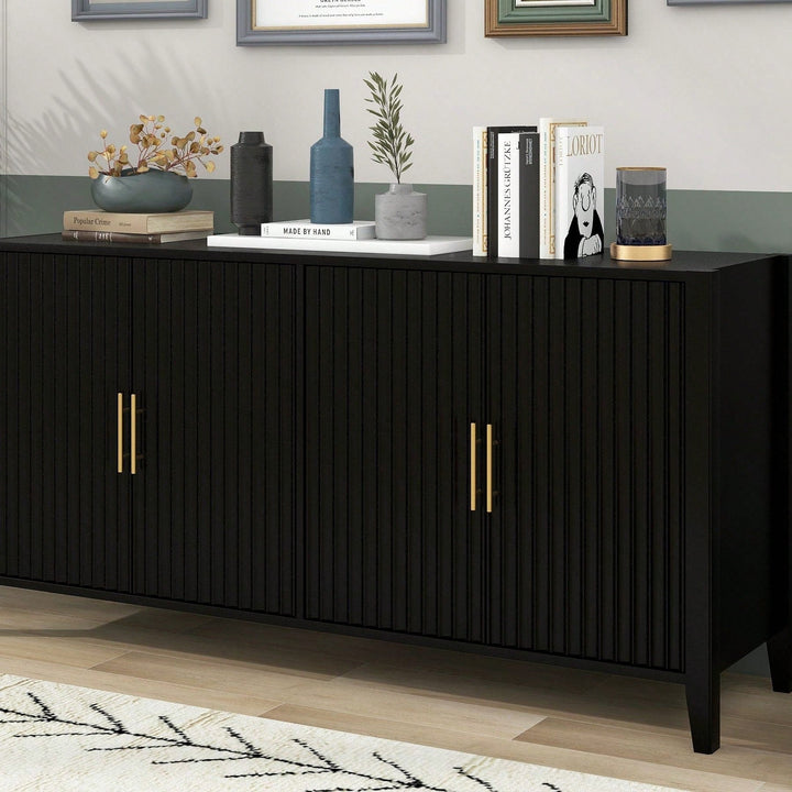 Accent Storage Cabinet Sideboard Wooden Cabinet With Metal Handles For Hallway, Entryway, Living Room, Bedroom Image 3