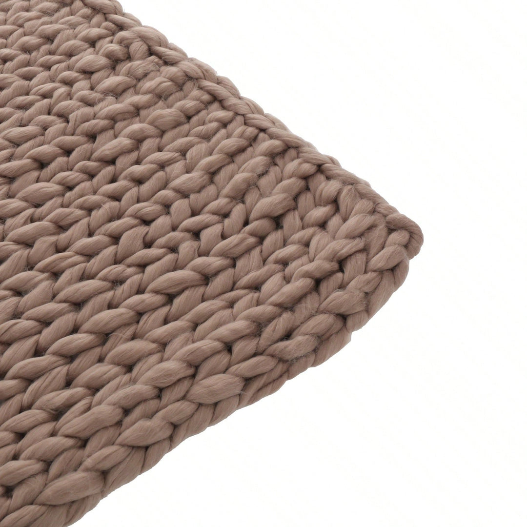 Acrylic Knitted Throw Blanket Cozy Double Sided Plush Design Soft Warm Machine Washable Image 4