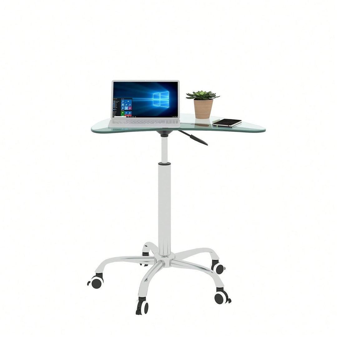 Adjustable Standing Desk With Rolling Laptop Stand Portable And Easy To Assemble, 120 Lbs Weight Capacity Image 3