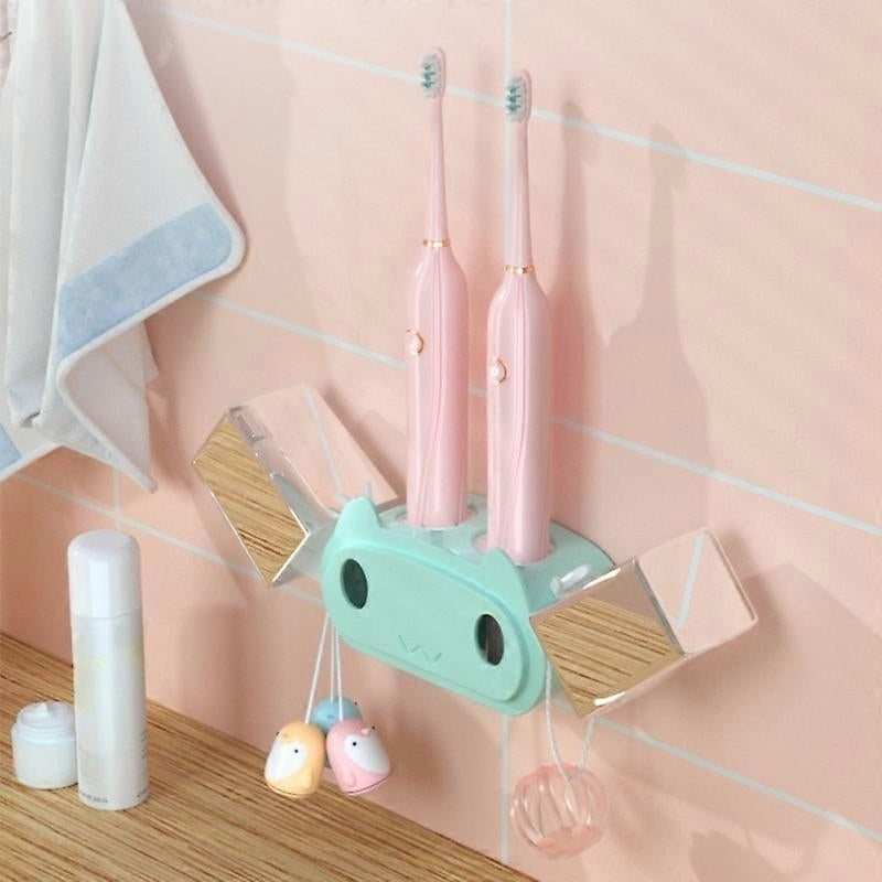 Electric Toothbrush Holder Punch Free Wall Mounted Toothbrush Rack For Bathroom Image 1