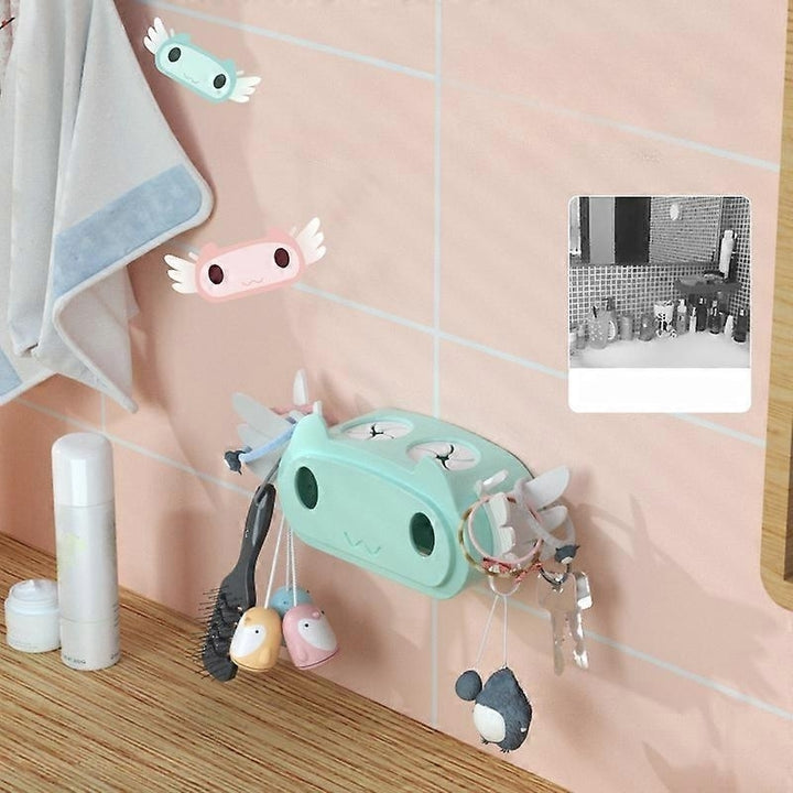 Electric Toothbrush Holder Punch Free Wall Mounted Toothbrush Rack For Bathroom Image 4