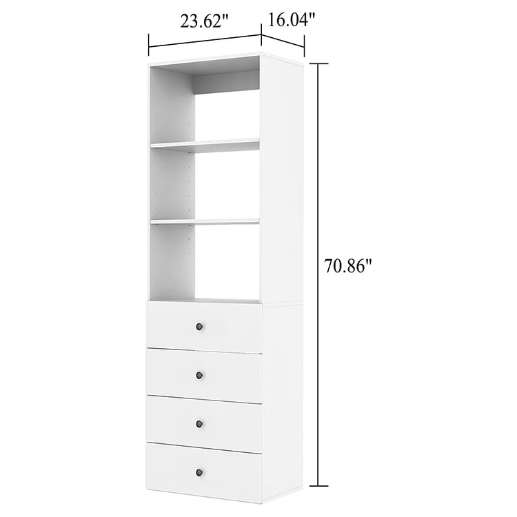 Closet Organizer System Modular, Closet Shelves Wall Mounted or Walk in Closet System Racks and Shelving Image 2