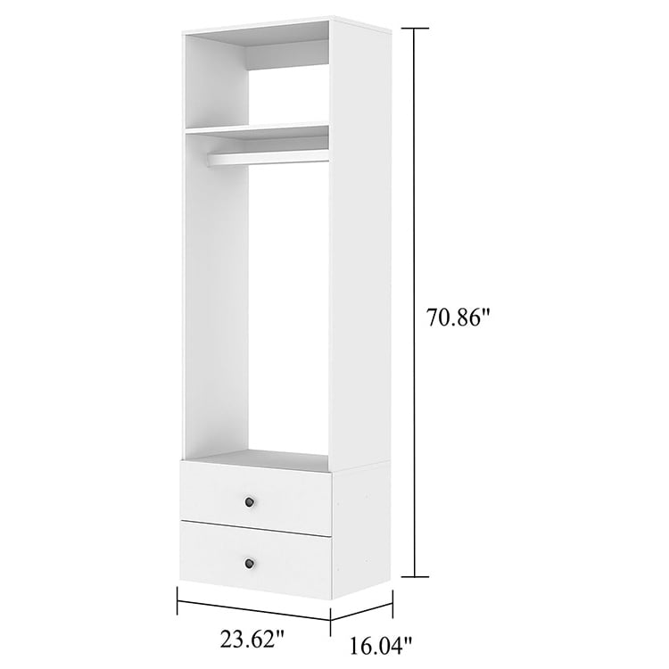 Closet Organizer System Modular: Modern Closet Shelves Wall Mounted or Walk in Closet System Racks and Shelving Built in Image 2