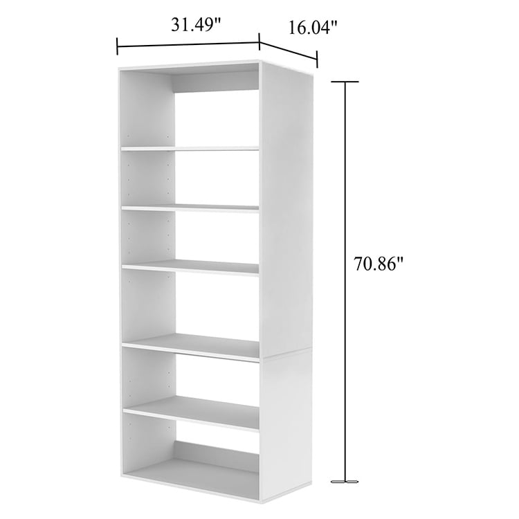 Closet Organizer System,Closet Shelves Wall Mounted Closet System Racks and Shelving Built in Clothes Storage Image 2