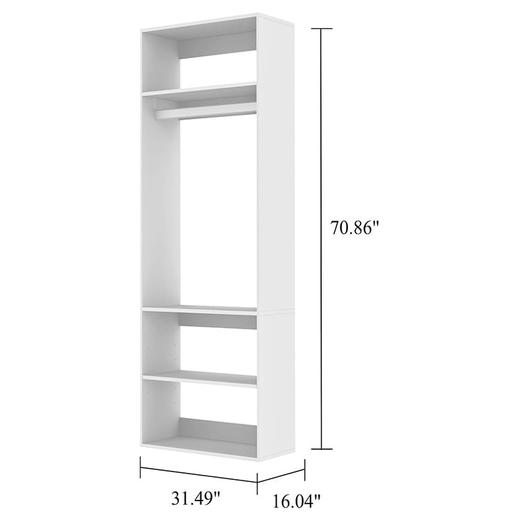 Closet Organizer System , Closet Shelves Wall Mounted or Walk in Closet System Racks and Shelving Built in Clothes Image 2