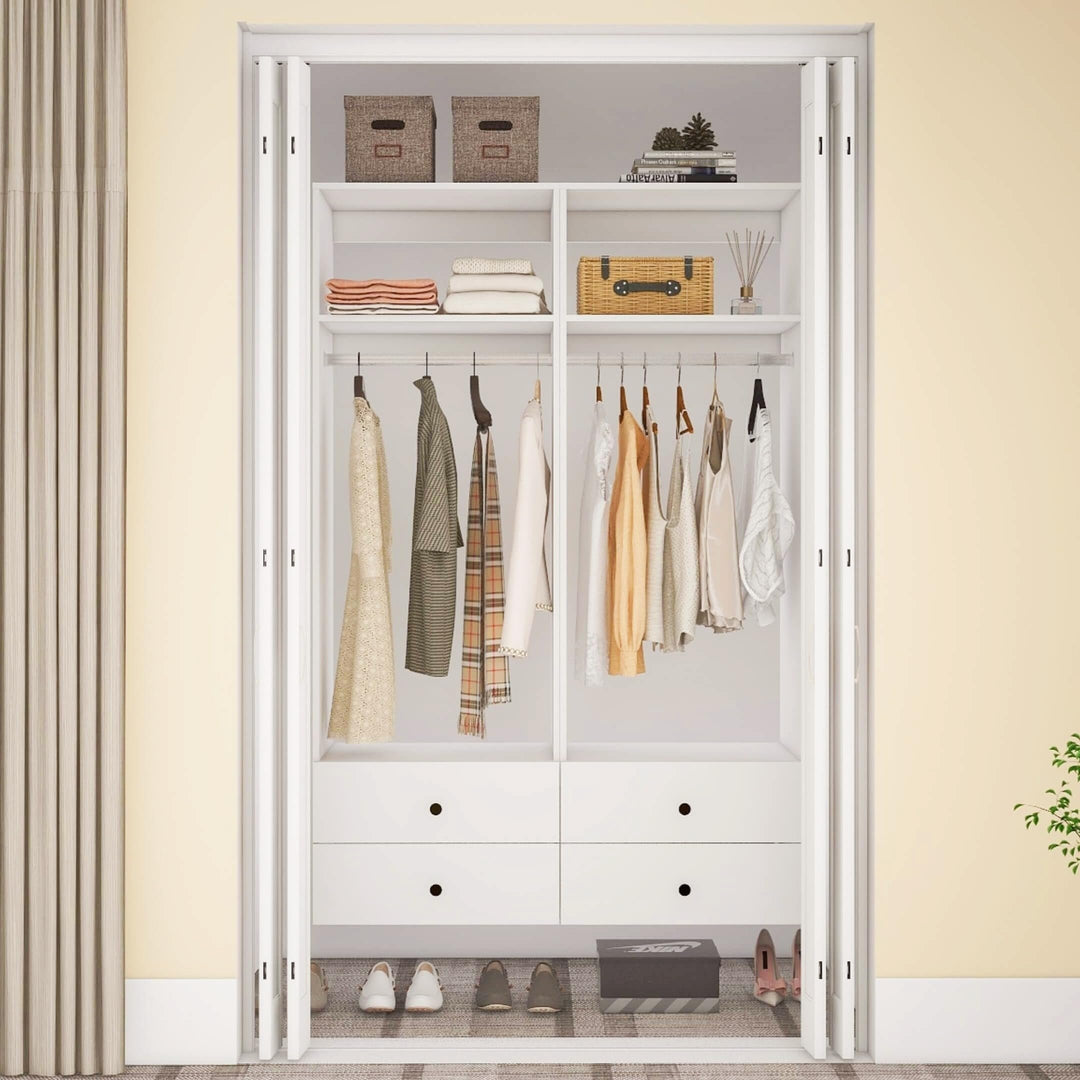 Walk in Closet System with Drawers, Closet Organizer System with Closet Shelves Wall Mounted, Closet Organizers and Image 4