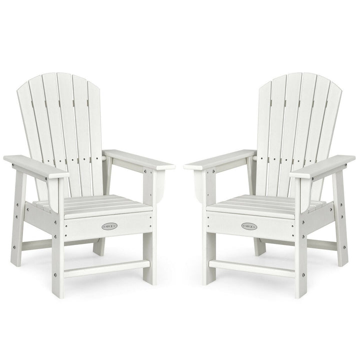 Set of 2 Kids Patio Adirondack Chair Armchair Weather Resistance Outdoor Chair Image 9