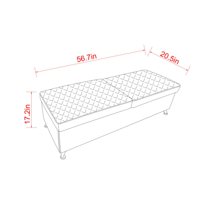 Bed Bench With Storage Leather - Multi-Purpose Ottoman For Small Spaces - Stable Solid Wood Frame - Easy Assembly - Image 6