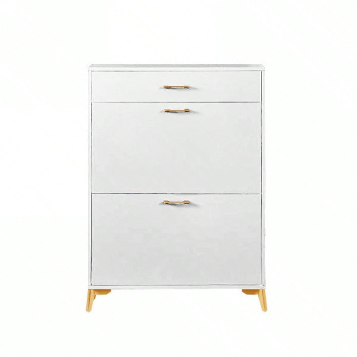 Ample Storage Space Shoe Cabinet with Flip-Top Drawers for Entryway Living Room and Bedroom Image 8