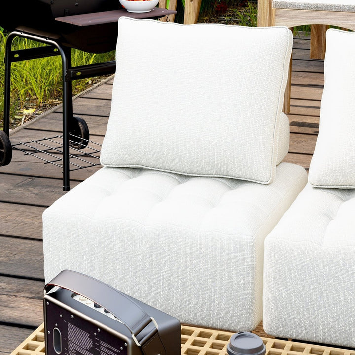 Outdoor Modular Sofa Aluminum Frame Removable Cushions Waterproof Cover Image 10