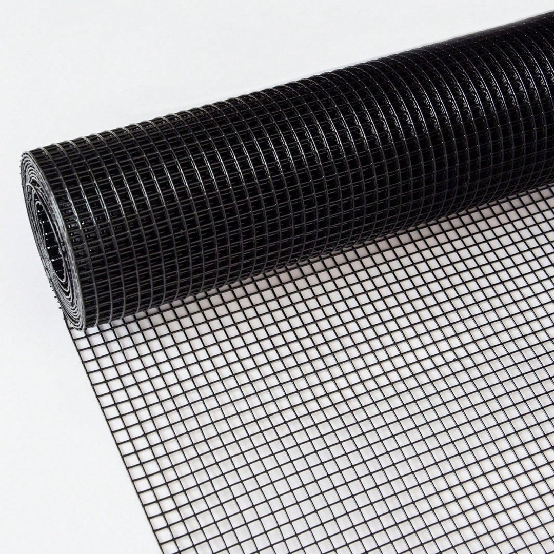 Black Vinyl Coated Hardware Cloth 48x50 Ft 19 Gauge 1/2 Inch PVC Coated Wire Fence for Poultry Chicken Coop Rust Image 1